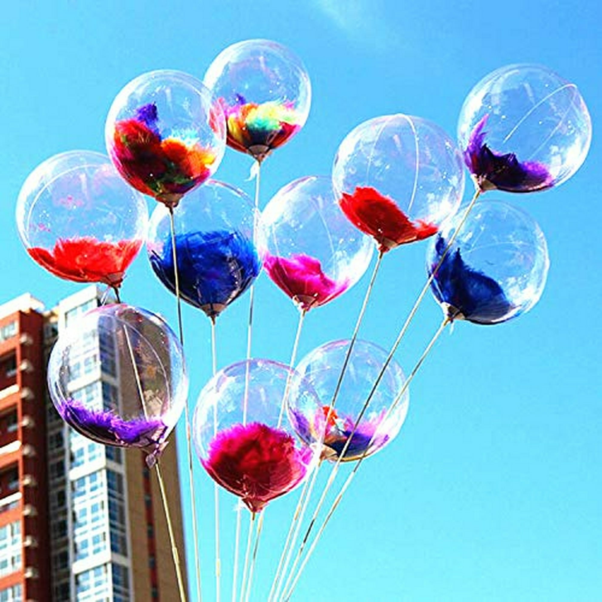 Paquete de 6 globos LED de color blanco cálido con baterías, globos de  fiesta, globos transparentes de 20 pulgadas, globos transparentes para  helio o aire, globos de boda -  México