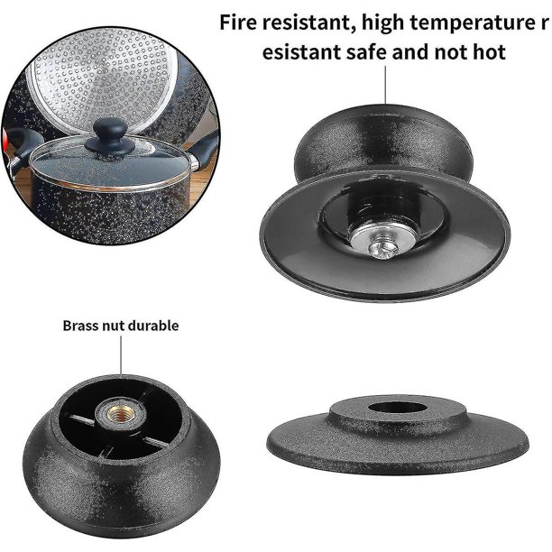 Perilla Para Ollas Essen Negra Modelos Universal Tornillo