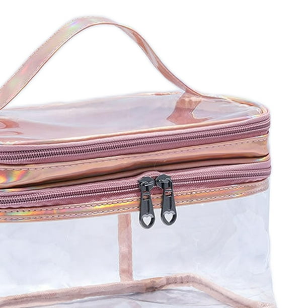  Bolsa de aseo de piel sintética resistente al agua de gran  capacidad para mujer, artículos esenciales de viaje, bolsa de maquillaje de  viaje, bolsa de viaje de cuero ecológico, accesorios de