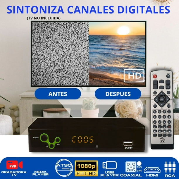 ECO Ventas - SINTONIZADOR DIGITAL Convierta su tv antiguo a canales FULL HD  7 canales 2.1 - 4.1 - 5.1 - 7.1 - 7.2 - 9.1 y 11.1 y más … Sintonizador