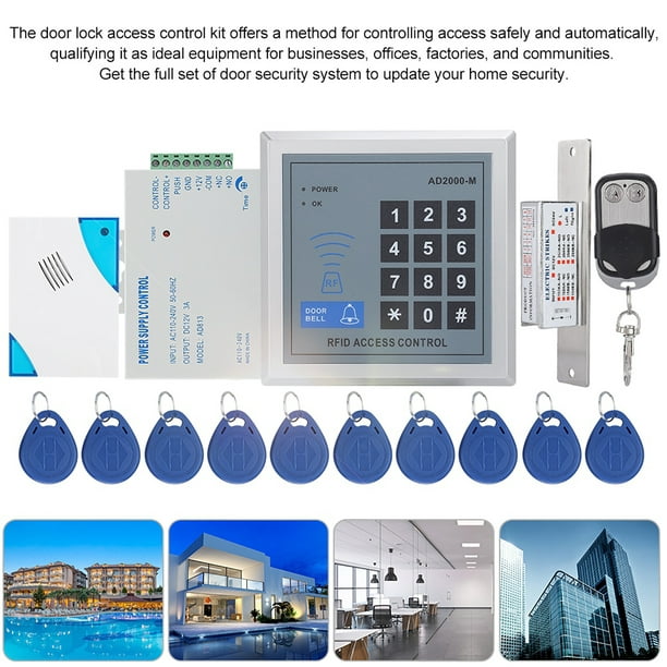 Kit de Control de Acceso con Cerradura magnética IP TCP RFID. Control por  tarjeta y contraseña, ideal para seguridad en el hogar, por Khall AF01385