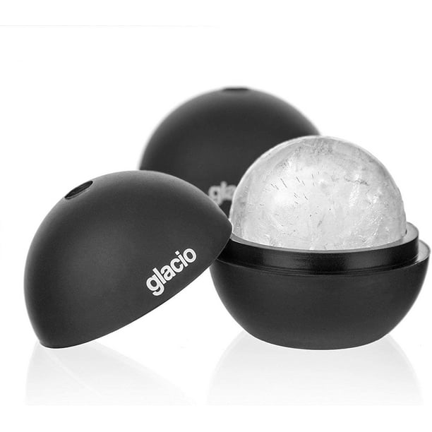 glacio Combo de moldes para cubitos de hielo, gran máquina de hielo de  silicona para whisky y cócteles, perfecto para hielo artesanal, bolas de  hielo