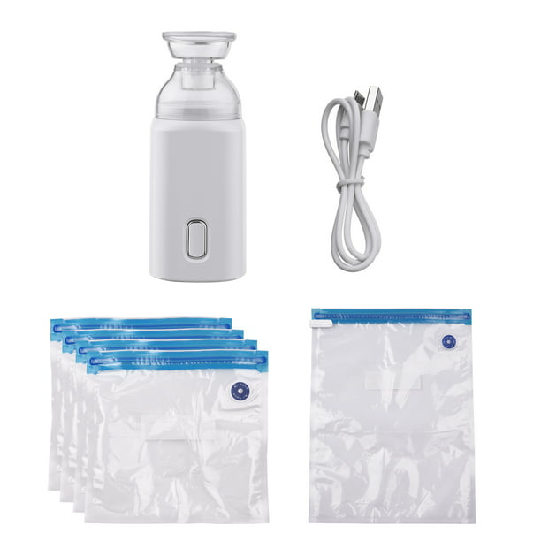 Bomba de vacío, bomba de vacío eléctrica alimentada por USB, bomba de bolsa  de vacío, suministros para el hogar, color blanco para almacenar ropa de