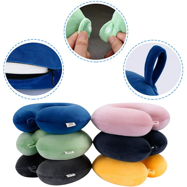 Core Products Almohada de viaje, soporte ortopédico para el cuello, viajes  en avión, plegable, uso portátil, espuma viscoelástica para sentarse o