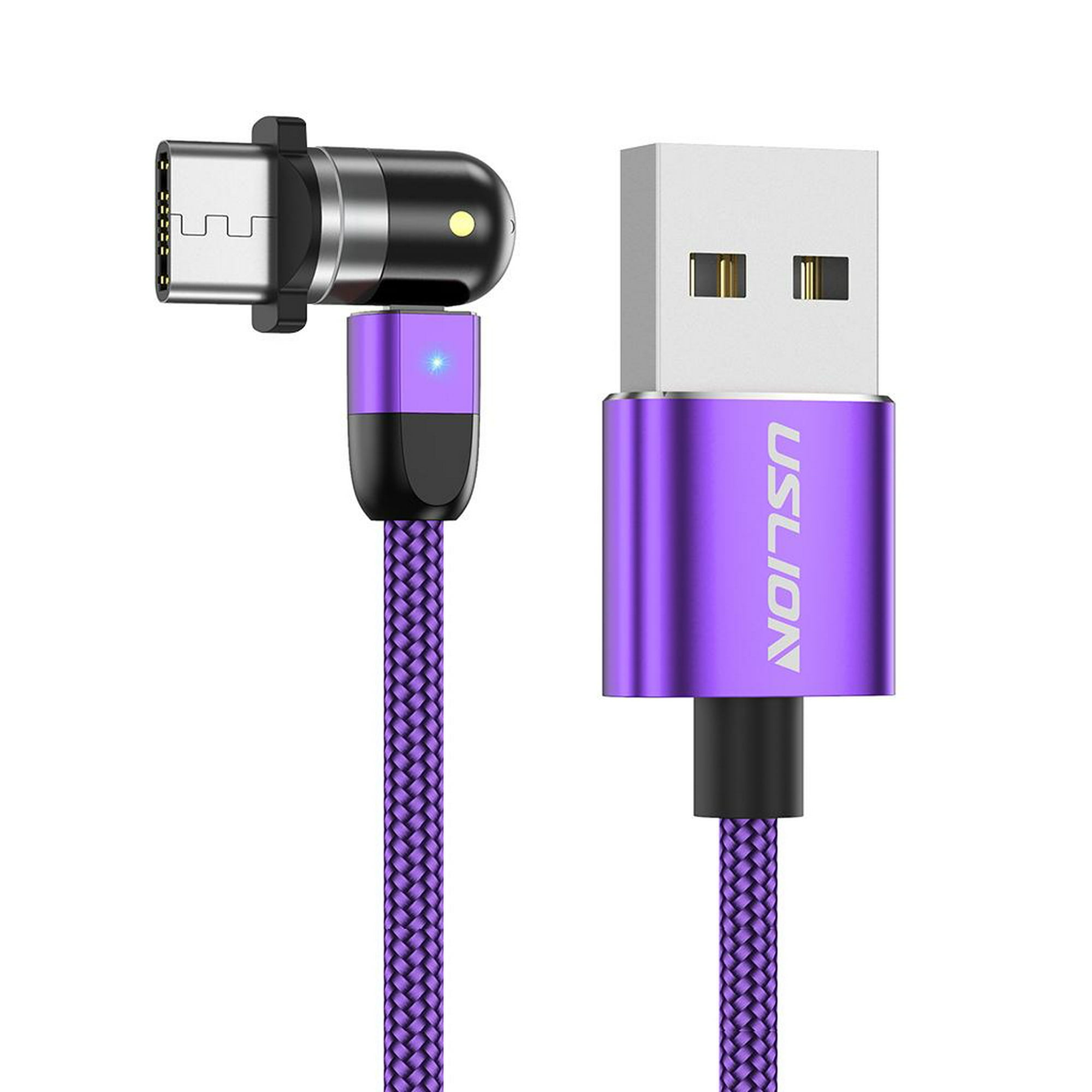 Cable magnético 2 en 1, USB a micro USB y USB C 1 M tipo cordón