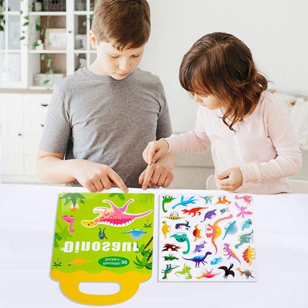 Niños Pegatinas reutilizables Libros de actividades para niños Cognición  educativa Juguetes de aprendizaje DIY Puzzle Juegos de pegatinas Ainimal  Pegatinas