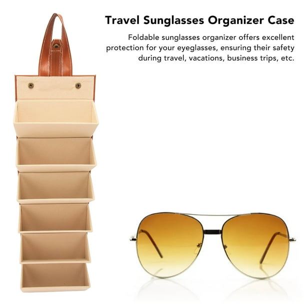Estuche Organizador Gafas Sol Rígido Portátil Plegable Viaje 5