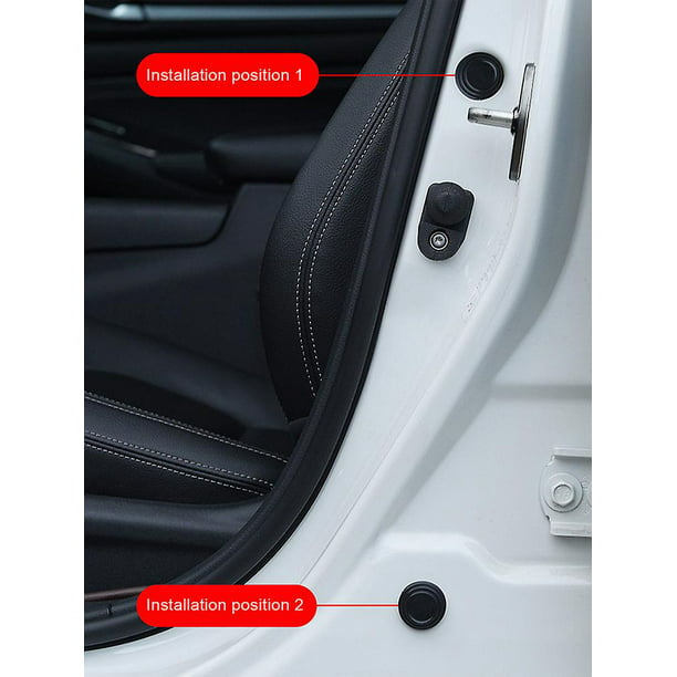 Amortiguador de puerta de coche, junta de goma de amortiguación de sonido  de silicona, almohadillas antivibración para Interior automotriz, negro