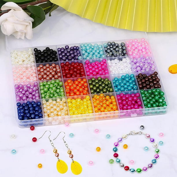 perlas para manualidades bisuteria hacer pulseras 1680PCS cuentas de vidrio  