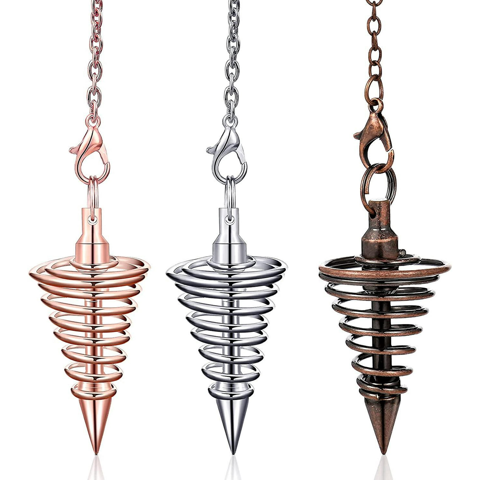 Péndulo de adivinación con forma de lápiz de diseño único de metal de  cobre, péndulo para radiestesia, adivinación, reiki, meditación y  equilibrio de