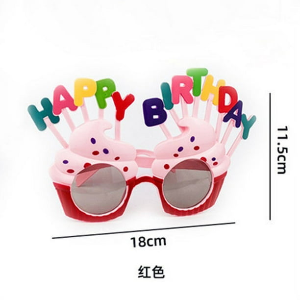 40 cumpleaños, gafas creativas divertidas, accesorios para fotos de fiesta  feliz para niños, vestido decorado con forma de pastel, 11,5*18cm Rojo  Verde
