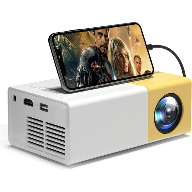 Proyector LED portátil HD 1080P, Mini proyector de cine con compatibilidad  1080P y pantalla de 60, Lámpara LED con 30,000 horas de vida, Ideal para  cine en casa
