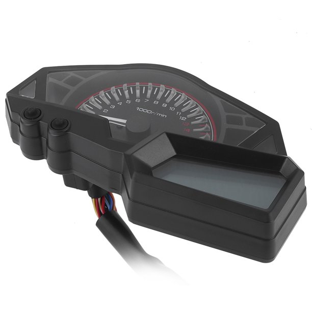  Cuentakilómetros de motocicleta, universal para motocicleta,  odómetro digital LCD, velocímetro, tacómetro de 15000 RPM con sensor de  velocidad : Automotriz