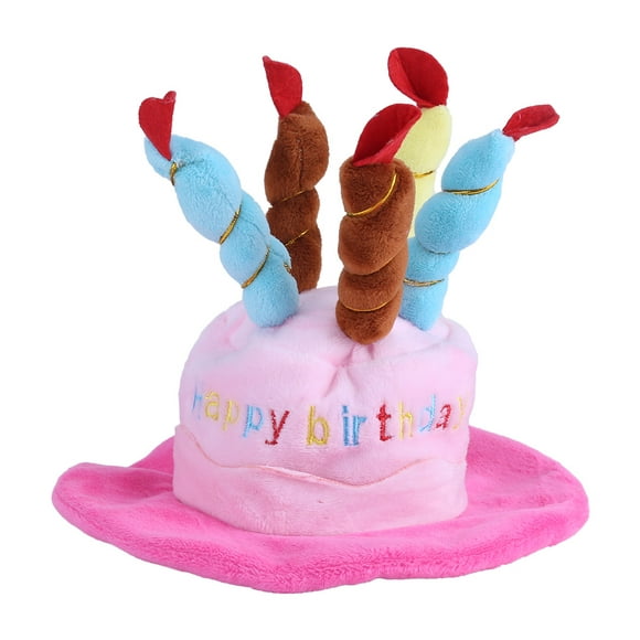 gorro de cumpleaños para mascotas gorro de gato ajustable con velas de colores bufanda de cumpleaños anggrek otros
