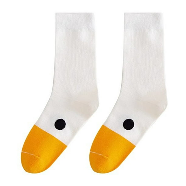 Calcetines divertidos unisex con cabeza de ganso calcetines de pato de  ganso de dibujos animados calcetines de otoño e invierno