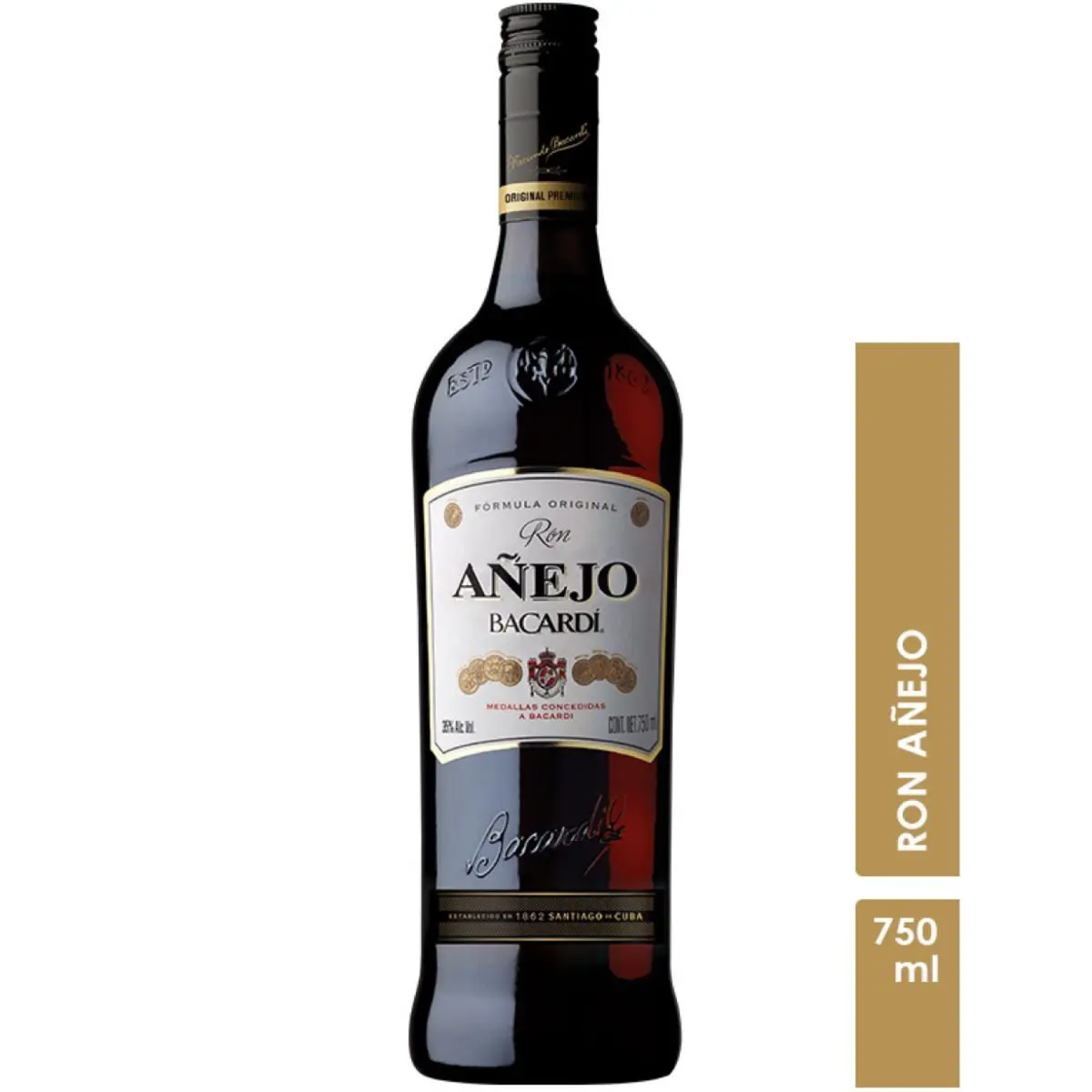 Ron bacardi añejo 750 ml bacardi ron