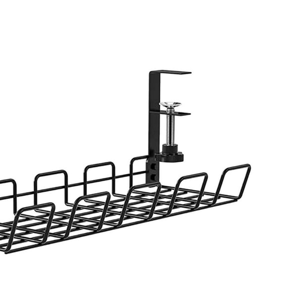 debajo del escritorio Bandeja para cables Canasta Soporte para rack  Organizador de administración de cables negro Hugo Estante de  almacenamiento de alambre