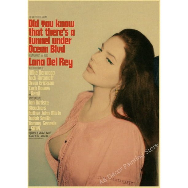 Lizzy Deluxe Lana Del Rey carteles Retro, impresiones de papel Kraft, Álbum  de Música, póster Vintage, decoración de la habitación Del hogar, arte