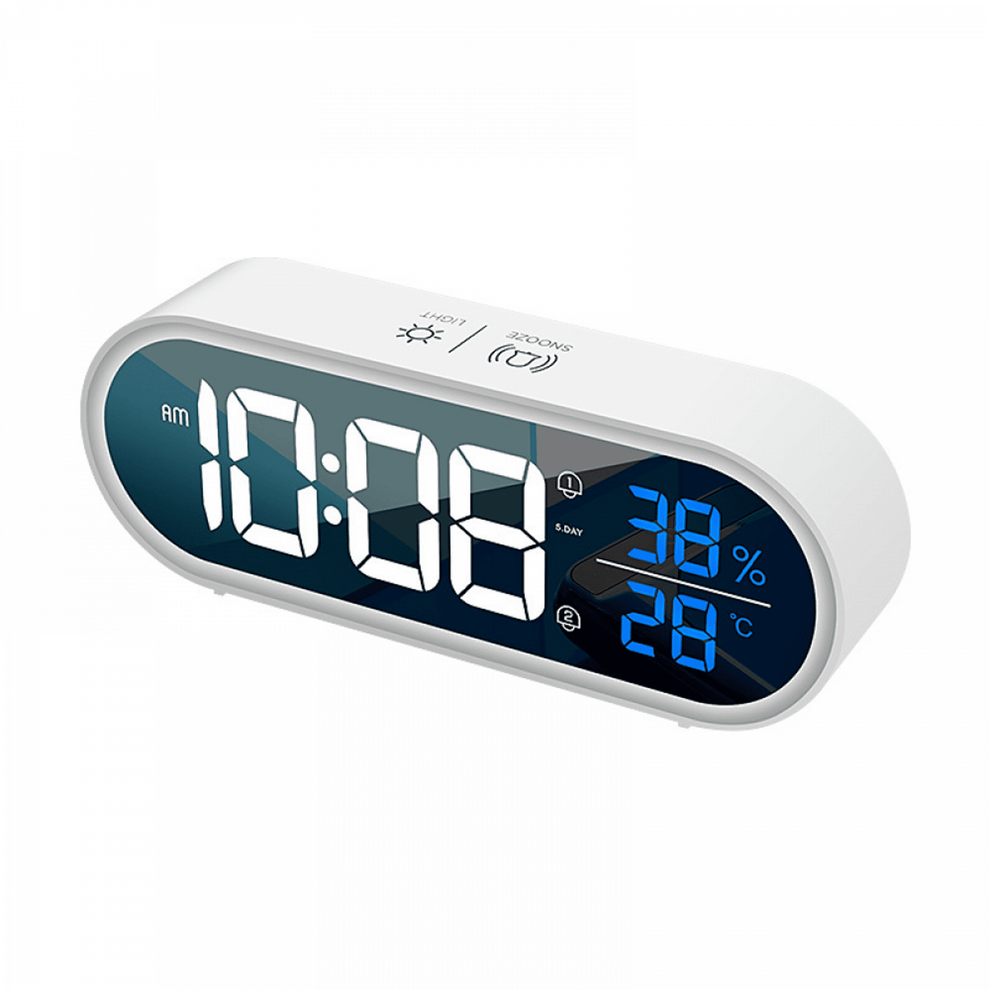Reloj despertador de LED regulable, dispositivo con pantalla