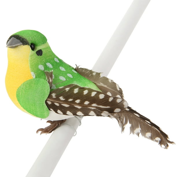 Pájaros Decorativos Con Plumas De Espuma Artificiales Para N