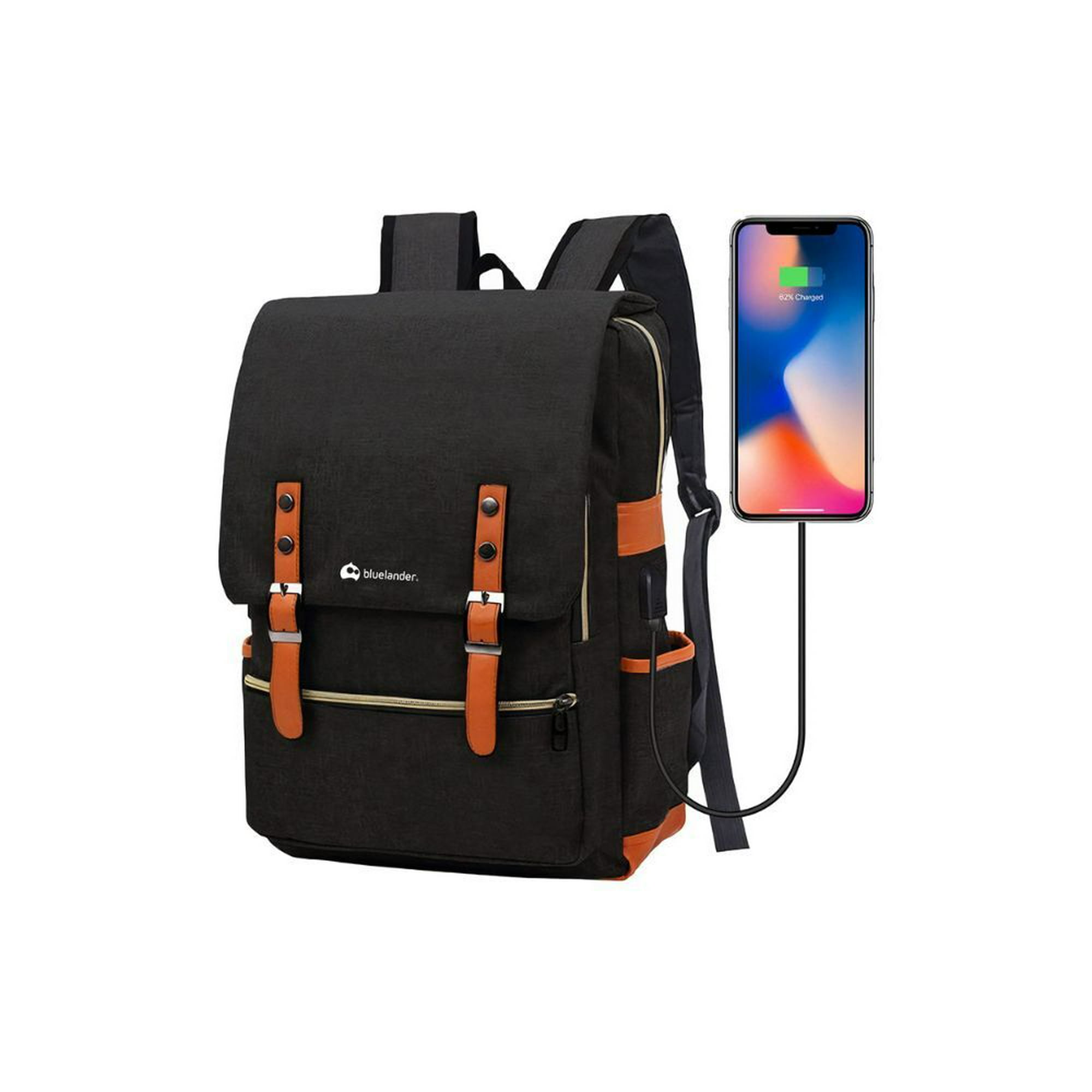 Mochila para laptop, mochila de viaje de negocios con abertura de carga USB  para hombres y mujeres, antirrobo resistente al agua, mochila para