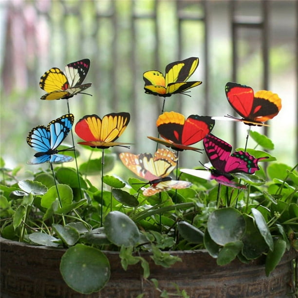 50 estacas de mariposas, estacas de mariposas impermeables