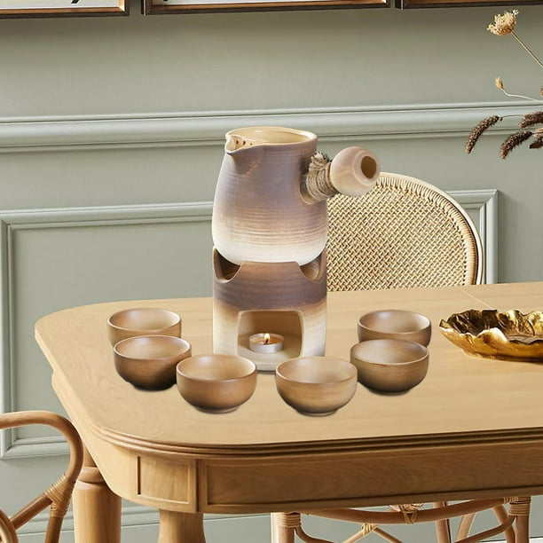 Set de Tetera de cerámica, tetera de arcilla con colador de té para hervir  agua caliente, fabricante de té para el hogar, Hotel, regalo para amantes ,  L. marrón BLESIY Tetera