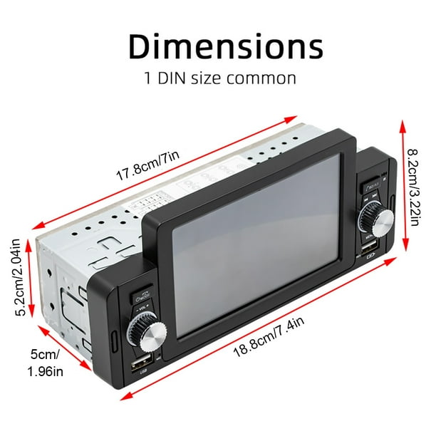 Radio estéreo para coche, Bluetooth 5,1, pantalla táctil de 7 pulgadas,  enlace de espejo, Control del volante, imagen de marcha atrás, reproductor  MP5