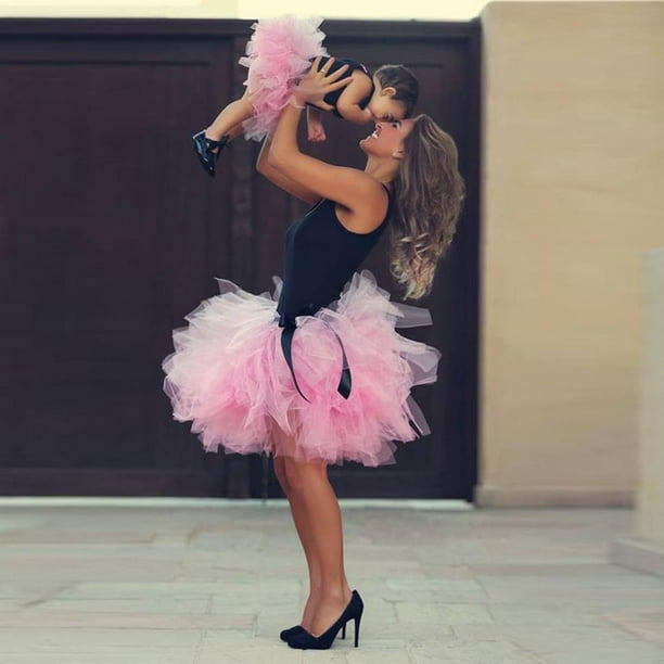 Tutú para Ballet y Danza - Falda de Tul Larga para Mujer Color Rosa