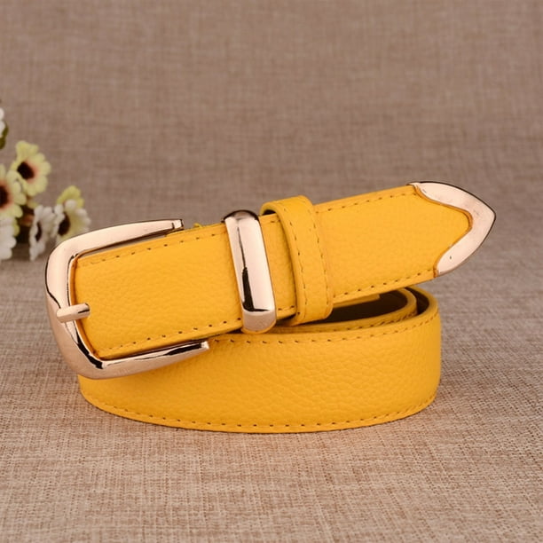 Comprar Cinturón con hebilla dorada a la moda para mujer, vestido