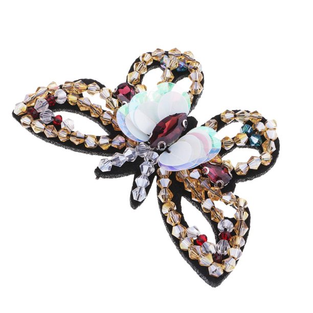 Parches de Mariposa con Lentejuelas para Coser Ropa en Adornos de Costura  de Apliques con de Diamantes de Imitación Oro mayimx Parche de diamantes de  imitación de la mariposa