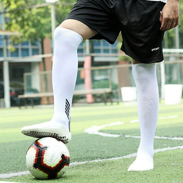 Calcetines de fútbol antideslizantes para hombre, calcetines atléticos de  compresión para baloncesto