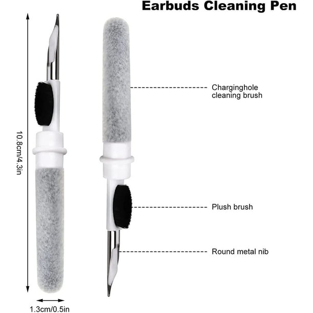 Bolígrafo limpiador de doble cabezal para Apple AirPods 2448 6 15 Pro  Audífonos Likrtyny inalámbrico pluma de limpieza Universal Bluetooth