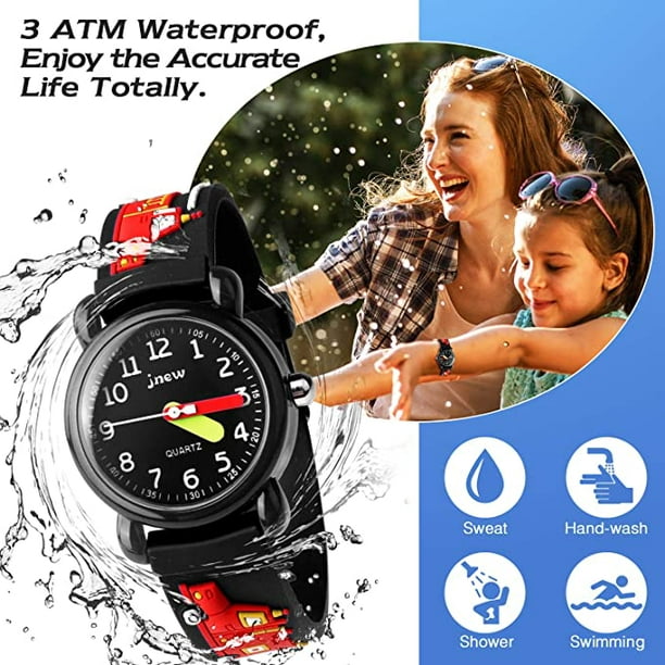 Reloj para niños, reloj de pulsera resistente al agua para niños,  movimiento de cuarzo, diseño de dibujos animados en 3D, reloj digital para  niños de 3 años a 11 años, niña y