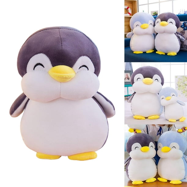 Pingüino de peluche, pingüino de peluche, almohada para dormir, muñeco de  peluche para dormitorio, sala de estar, sofá, decoración, regalo de Gris