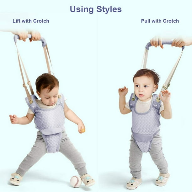 Arneses para caminar para bebés, almohadilla de entrepierna desmontable  ajustable de mano para niños pequeños, cinturón ajustable para ponerse de  pie