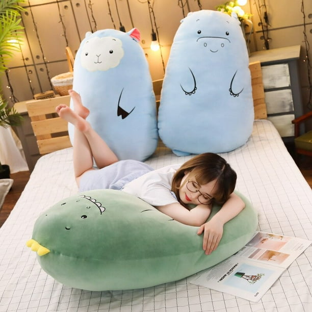 Almohada de dinosaurio de peluche para niños, almohada Kawaii para dormir,  muñeca linda, juguete de peluche para niños, regalo de cumpleaños y Navidad