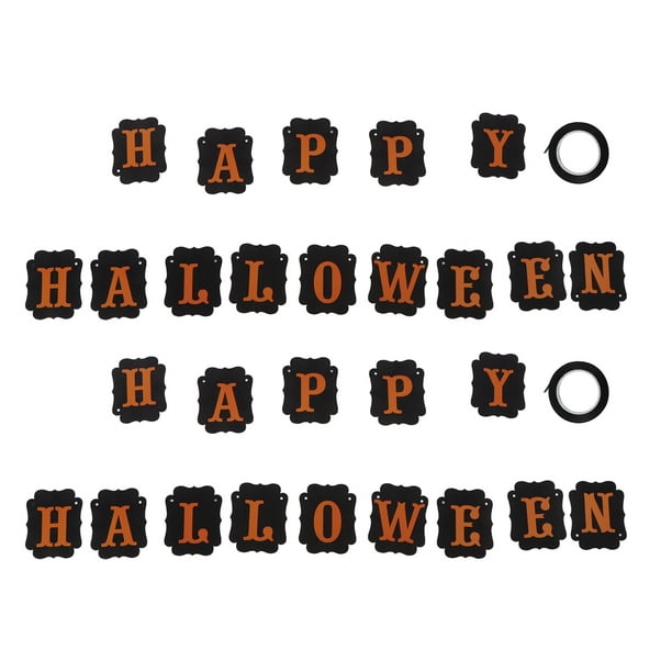 Pancarta negra de feliz cumpleaños, 28 Uds., pancarta de Halloween,  decoraciones de Halloween, panca Jadeshay A