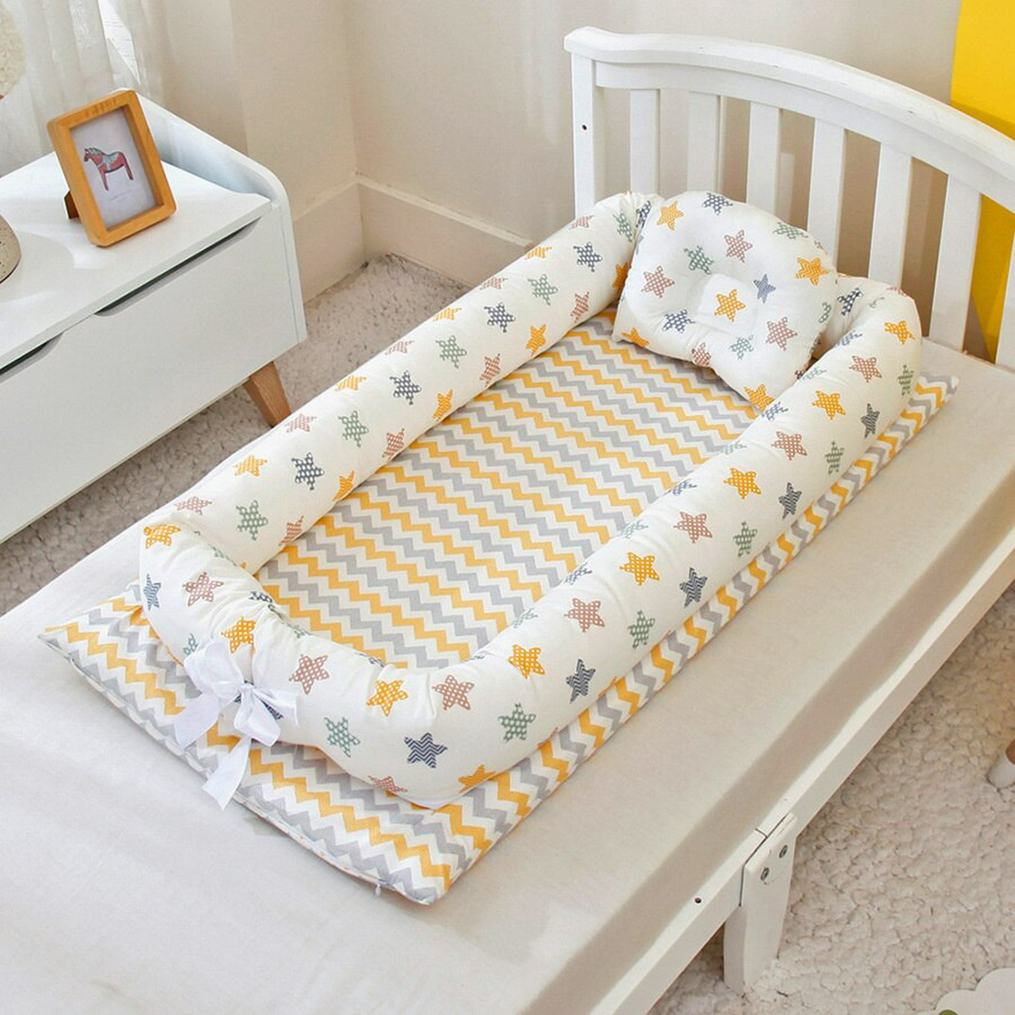 Cuna para bebé, cuna 3 en 1, cama portátil ajustable para bebé,  bebé recién nacido, cama imprescindible, color gris : Bebés