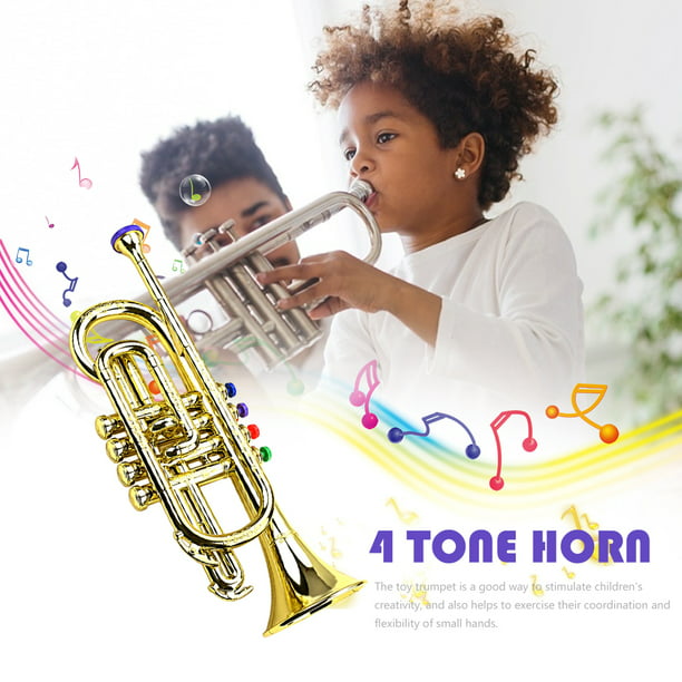 Trompeta Juguete de trompeta de saxofón para niños con 4 teclas de colores  Herramienta de reproducci Ehuebsd Para Estrenar