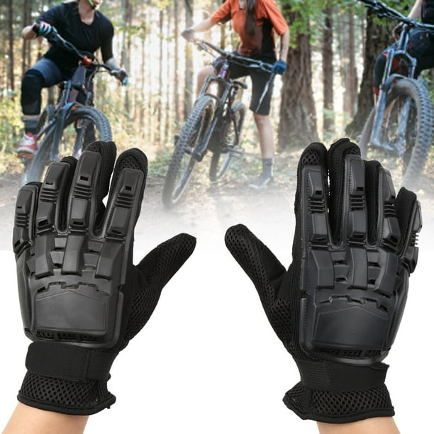 Guantes de montar, cuero de microfibra para bicicleta de montaña, guantes  negros, guantes para bicicleta de montaña, funcionalidad versátil