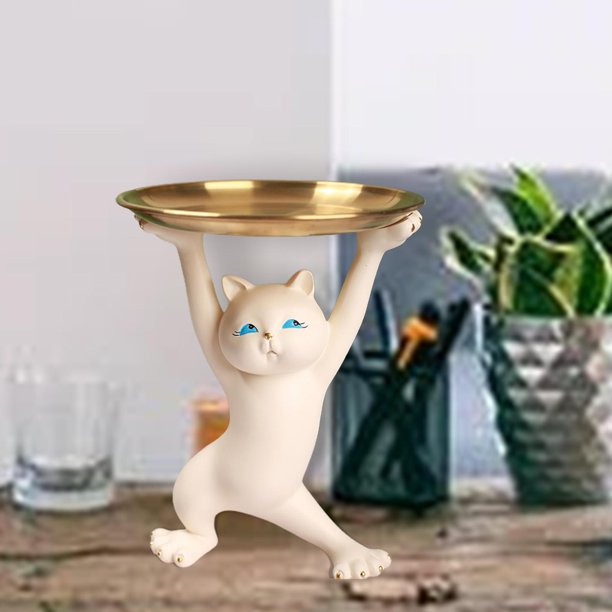 LLAVERO PORCELANA GATO BLANCO