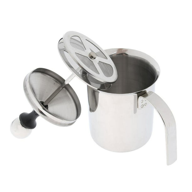 Espumador de leche de acero inoxidable, máquina para hacer , taza de café  de espuma, 800ml 800 ml Zulema Espumador de leche manual