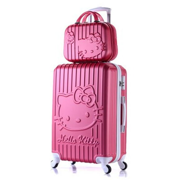 sanrioedequipaje de hello kitty para mujer maleta de viaje de anime kawaii de 20 y 24 pulgadas con ruedas universales regalos bonitos