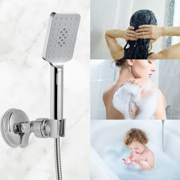 Soporte de ducha, soporte de ducha de mano sin perforación Soporte de  cabezal de ducha montado en la pared Soporte de ducha de mano ajustable  universal Accesorio de baño