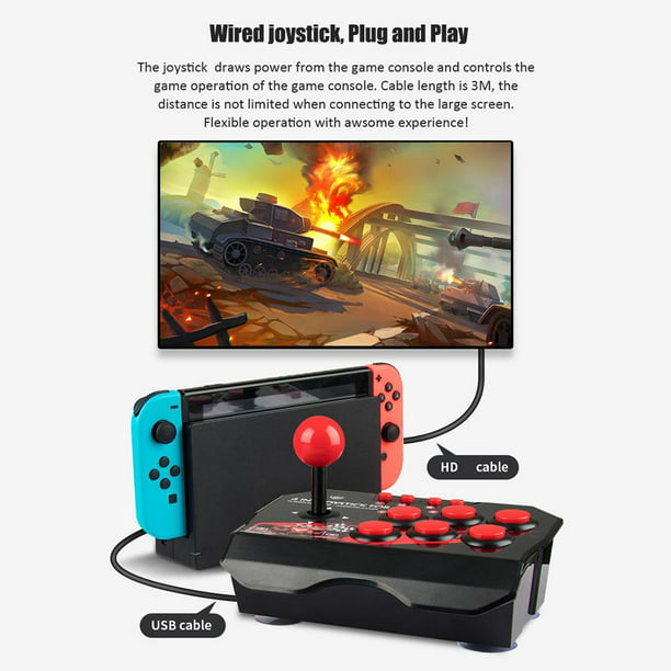 Control Juego Mando Tabla Arcade Joystick Usb Pc Tv Portátil Color Negro