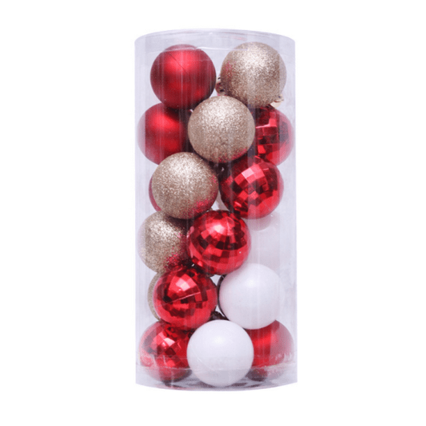 24 x 4 cm Adornos navideños Bolas navideñas Kit de decoración del árbol de Navidad Walmart en línea