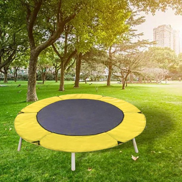 YPeng - Cojín de trampolín pequeño de 4.6 ft, universal, repuesto para cama  elástica infantil, color azul y amarillo, almohadilla de seguridad