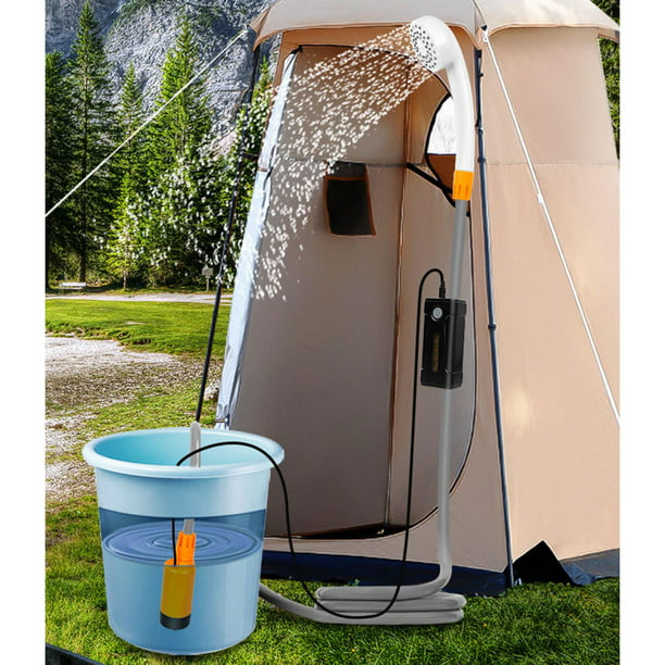 de ducha portátil para acampar, bomba de baño, ducha eléctrica recargable  por USB para mochilero, accesorios para de natación de viaje Cola Ducha  portátil