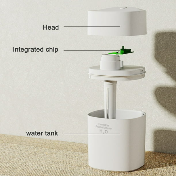 Humidificador USB, fuente de alimentación enchufable, hidratación facial,  mini humidificador, agua del grifo, coche
